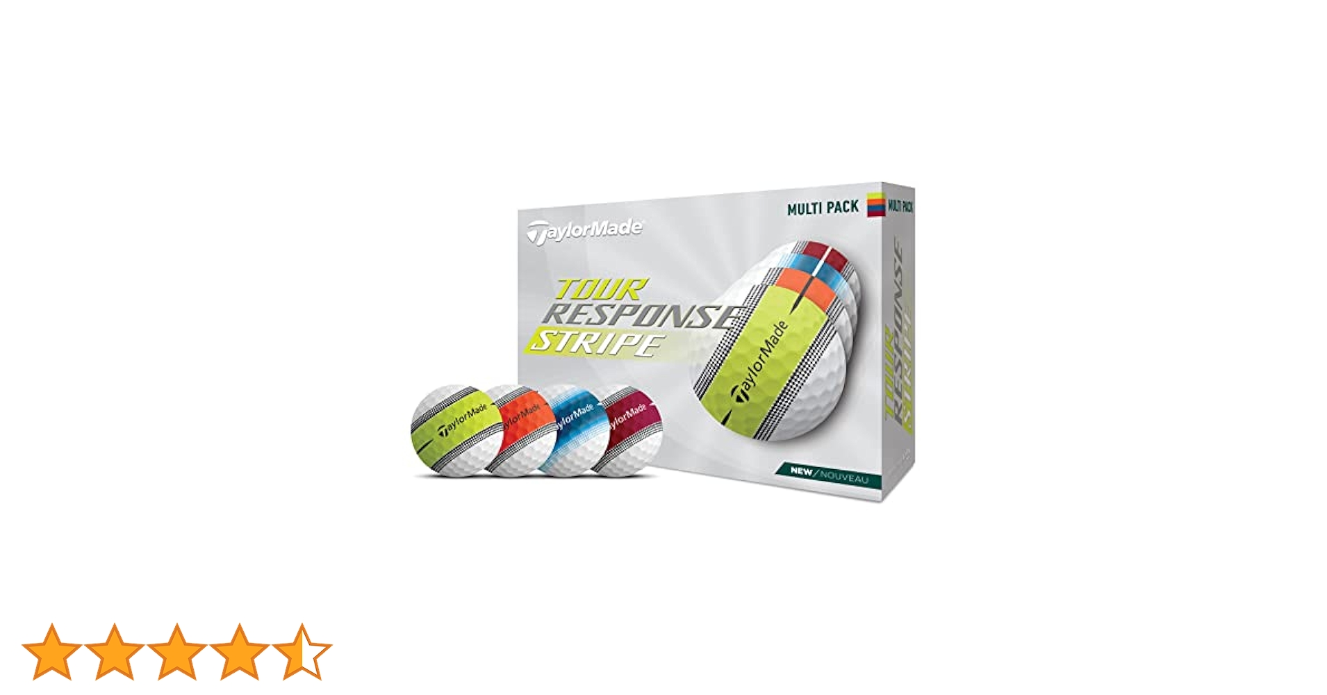 TaylorMade Golf Tour Response Stripe Ball Multi Pack Dozen